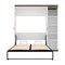 Bestar Orion Full Murphy Bed with Narrow Shelving Unit (79W), White & Walnut Grey 116890-000017 - alternate 8